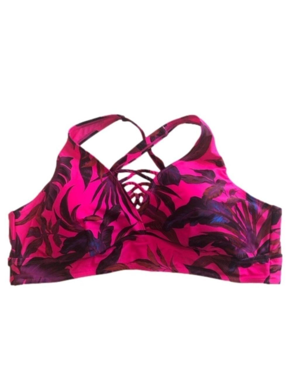 Torrid Size 4 swim top. Pull on style. Pink purple blue adjustable straps